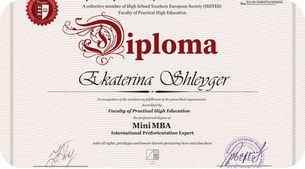 Диплом международного эксперта по профориентации — Mini MBA